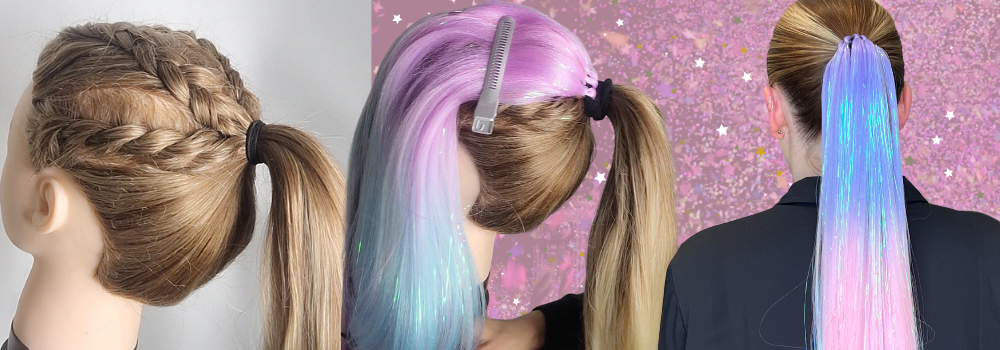 how to apply ponytail hair extensions